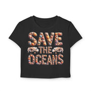 Save the Oceans Baby Tee – Seashell Alphabet Design on Organic Cotton