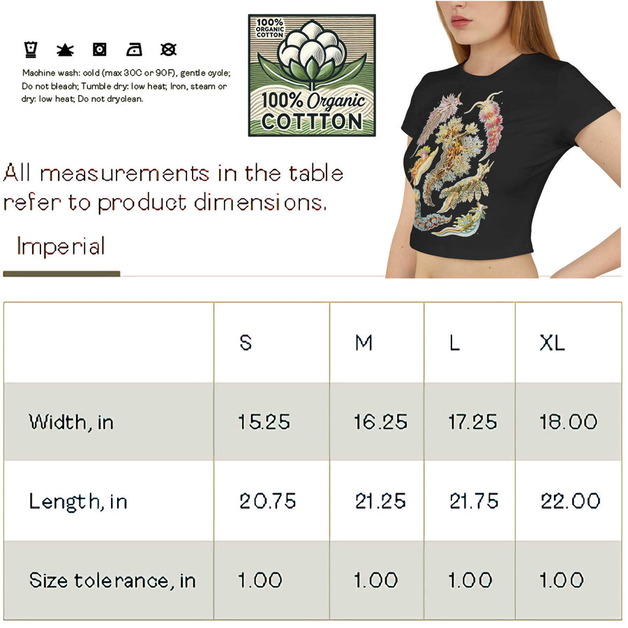 Deep-Sea Hydrozoan Baby Tee – Organic Marine Life Shirt Featuring Ernst Haeckel's Cnidarian Art