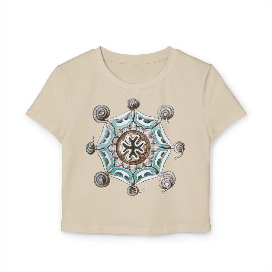 Deep-Sea Hydrozoan Baby Tee – Organic Marine Life Shirt Featuring Ernst Haeckel's Cnidarian Art