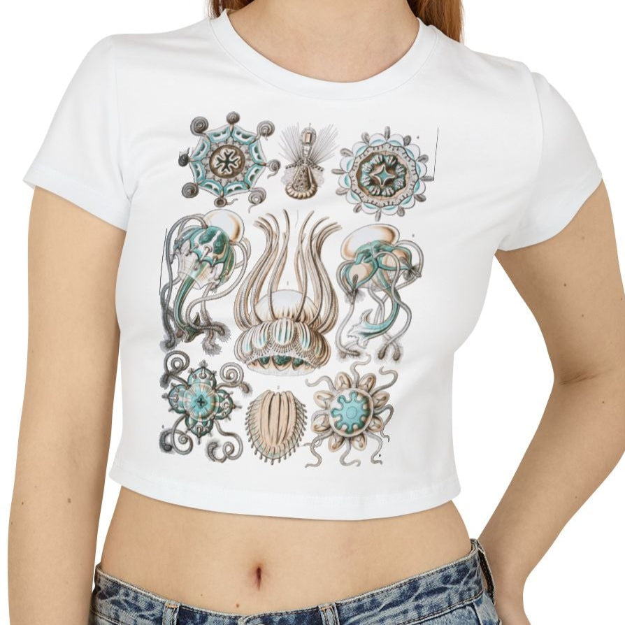 Deep Sea Hydrozoans on a Baby Tee - White