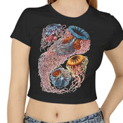 Discomedusa Jellyfish Baby Tee – Organic Cotton Ocean Shirt with Vintage Marine Graphic
