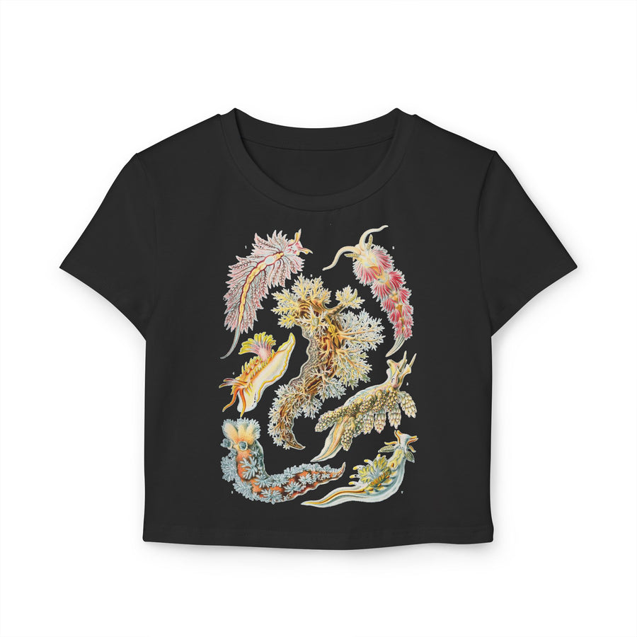 Nudibranch Species Baby Tee – Vintage Sea Slug Art by Ernst Haeckel | Organic Cotton Ocean Life Shirt