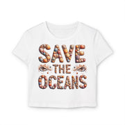 Save the Oceans Baby Tee – Seashell Alphabet Design on Organic Cotton