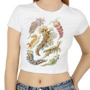 Ernst Haeckel's Nudibranch (Sea Slug) illustration on a baby tee - white