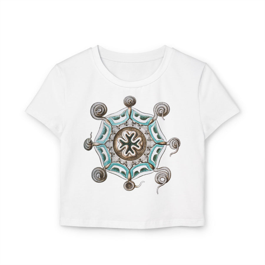Deep-Sea Hydrozoan Baby Tee – Organic Marine Life Shirt Featuring Ernst Haeckel's Cnidarian Art