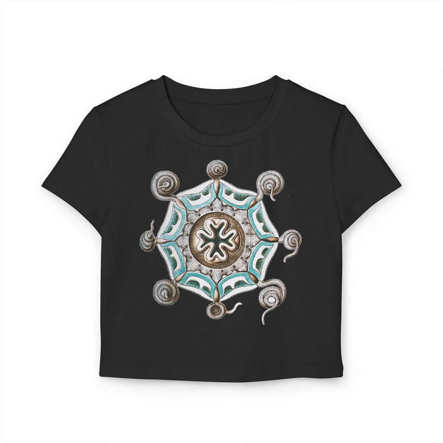 Deep-Sea Hydrozoan Baby Tee – Organic Marine Life Shirt Featuring Ernst Haeckel's Cnidarian Art