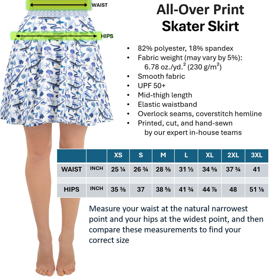 Skater Skirt Size Chart