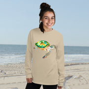 Beautiful Green Sea Turtle Long Sleeve T-Shirt – Classic Fit | Vibrant Ocean Conservation Art