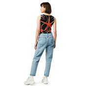Orange Starfish Crop Top – Vintage Marine Biology Art by Prince Albert I