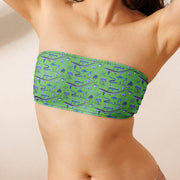 Millot Blue Fish Recycled Bandeau Bikini Top – 5 Color Options