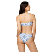 Millot Blue Fish Print Recycled Bandeau Bikini Set – 4 Color Options