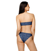 Millot Blue Fish Print Recycled Bandeau Bikini Set – 4 Color Options