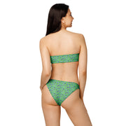 Renard Whimsical Fishes Print Recycled Bandeau Bikini Set – 5 Color Options
