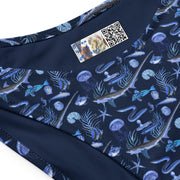 Blue Fish V-Cut Bikini Bottom – Millot Silhouette Art | Recycled Fabric