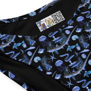 Blue Fish V-Cut Bikini Bottom – Millot Silhouette Art | Recycled Fabric