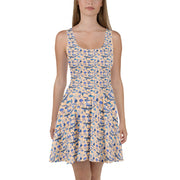 Millot Fish Silhouette Skater Dress – All-Over Print, 4 Color Options