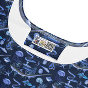 Millot Fish Silhouette Skater Dress – All-Over Print, 4 Color Options