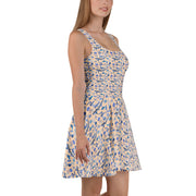 Millot Fish Silhouette Skater Dress – All-Over Print, 4 Color Options