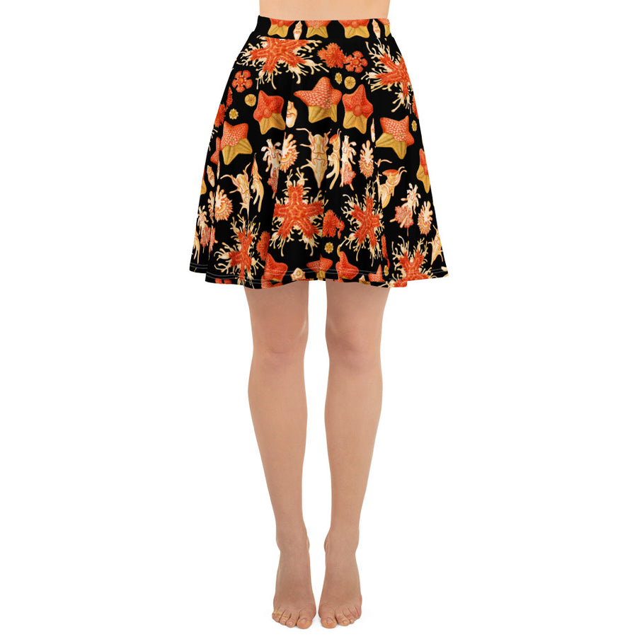 Asteridea Starfish Skater Skirt – Ernst Haeckel Sea Star Print, Ocean Taxonomy Art, Marine Science Gift