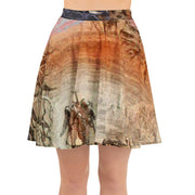 20,000 leagues under the sea artwork from the book on a skater skirt. Front View