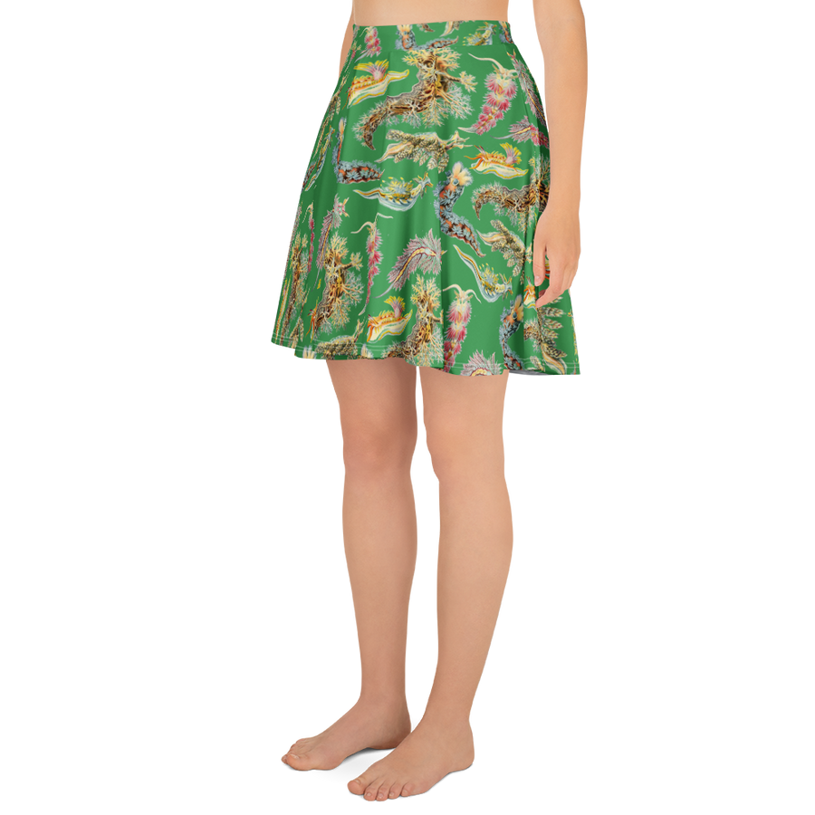 Nudibranchia Sea Slug Skater Skirt – Ernst Haeckel Ocean Art