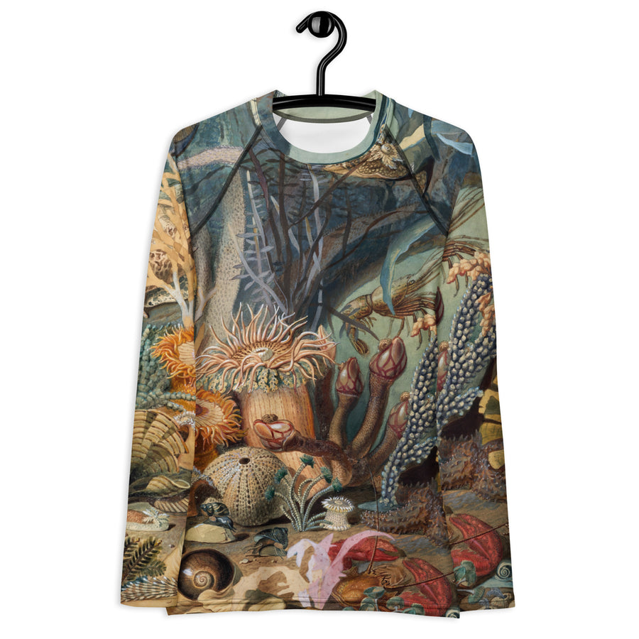 Ocean Life Women’s Long Sleeve Sun Shirt — Vintage Underwater Art | UPF 50+ Moisture-Wicking Rash Guard