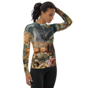 Ocean Life Women’s Long Sleeve Sun Shirt — Vintage Underwater Art | UPF 50+ Moisture-Wicking Rash Guard