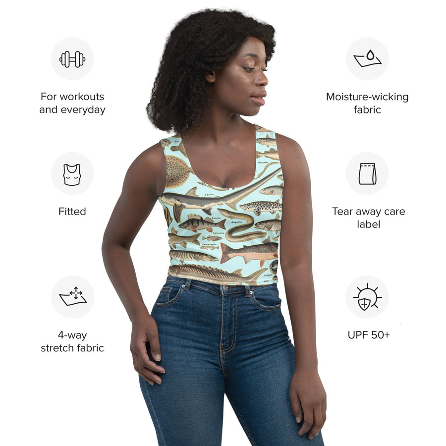 Ocean Fishes Crop Top
