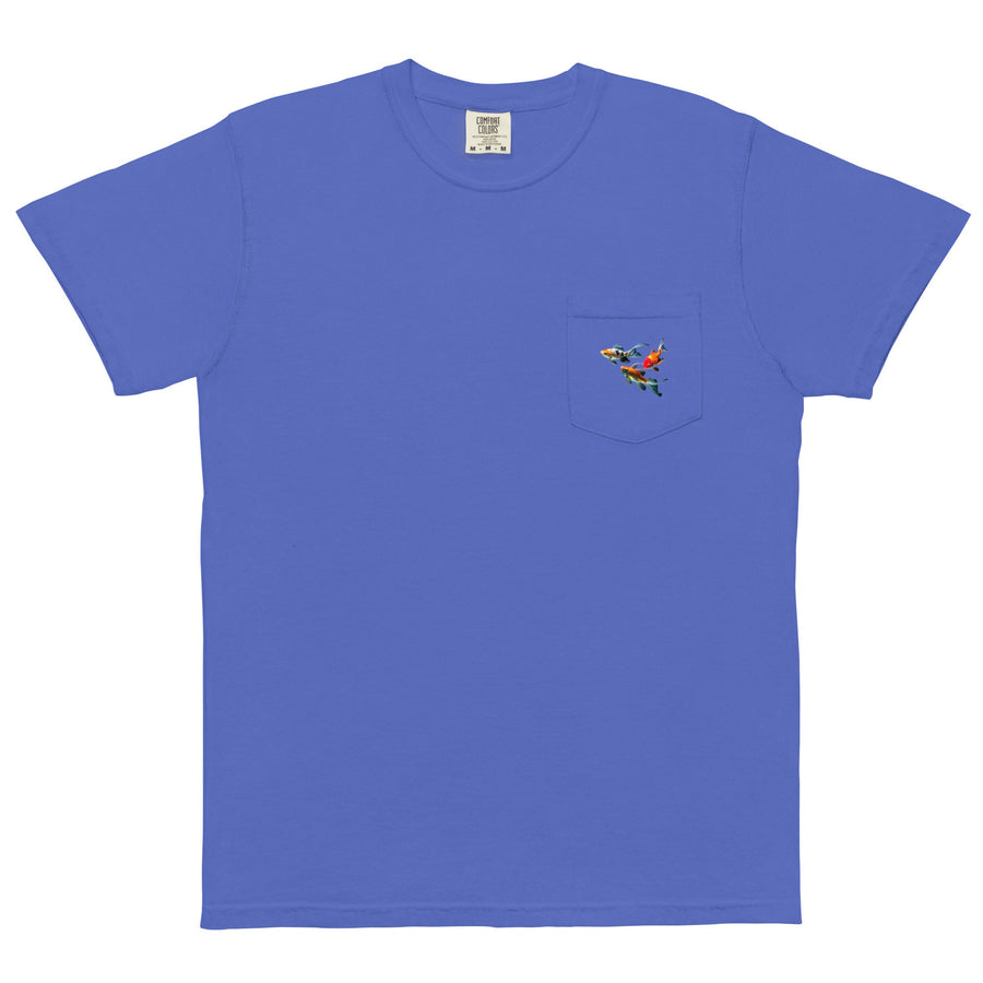 Koi Unisex garment-dyed pocket t-shirt