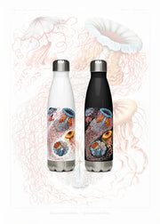 Vintage Jellyfish by Haeckel on a 17 ounce Stainless steel water bottle