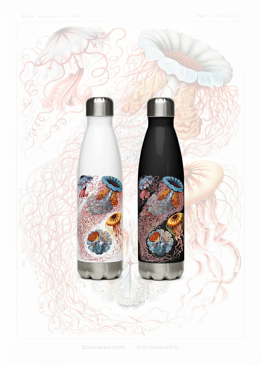 Vintage Jellyfish by Haeckel on a 17 ounce Stainless steel water bottle