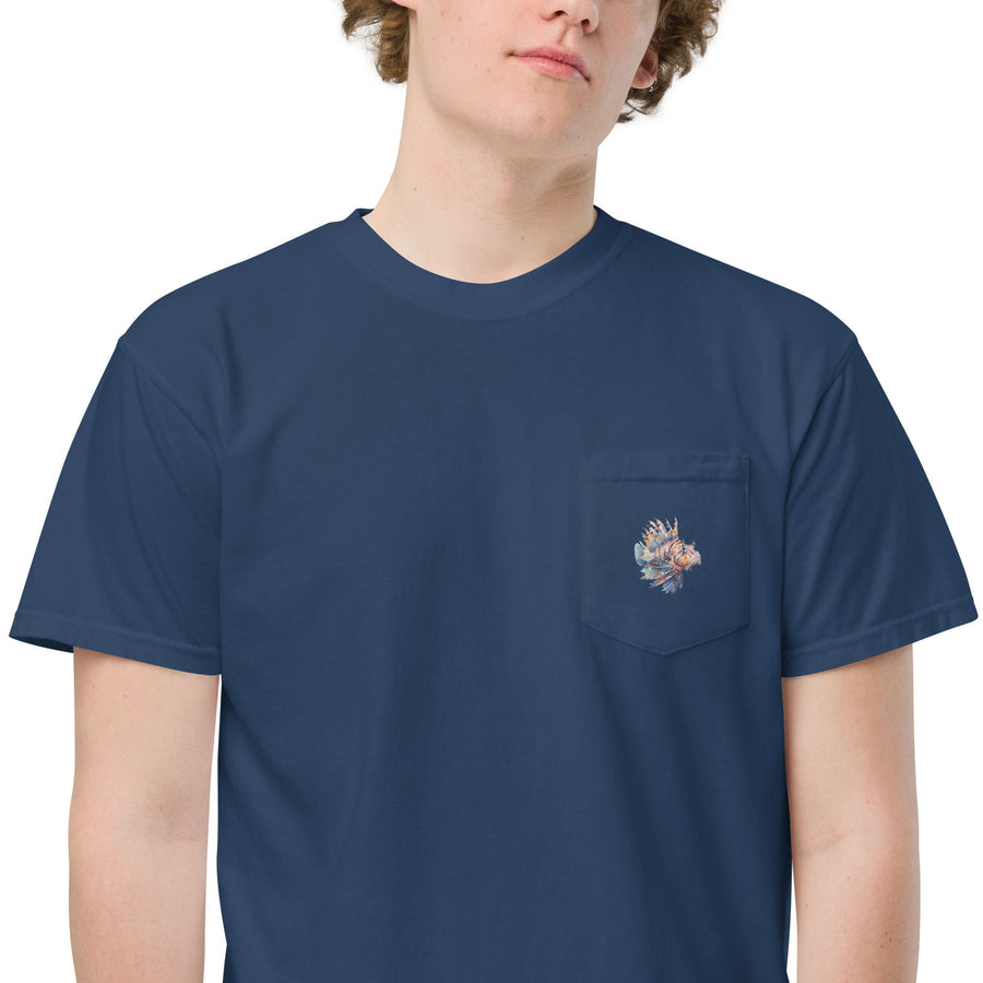 Lionfish Unisex garment-dyed pocket t-shirt