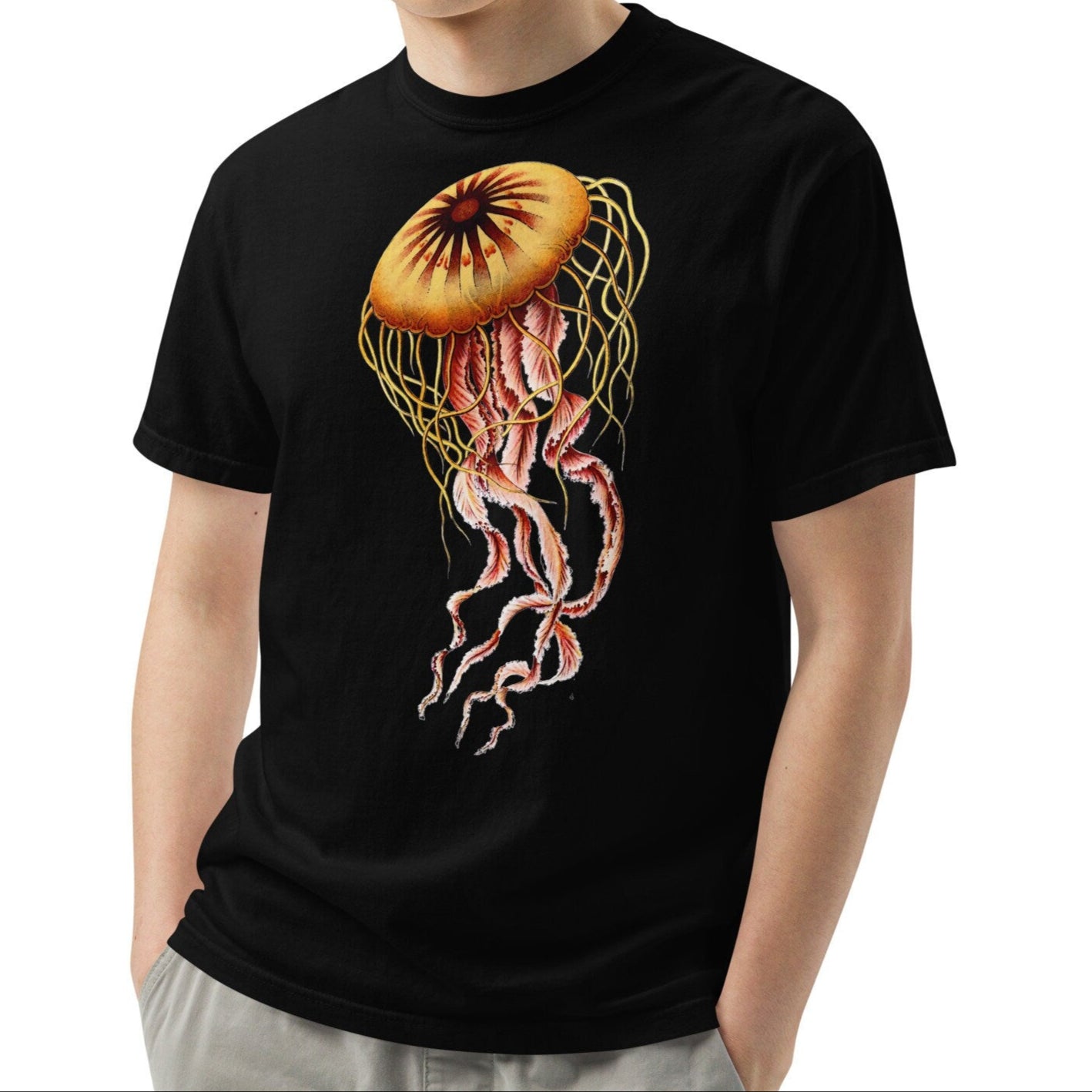 Unisex garment-dyed heavyweight t-shirt Compass Jellyfish