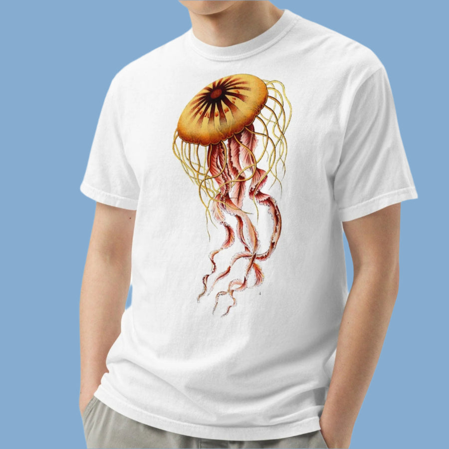 Unisex garment-dyed heavyweight t-shirt Compass Jellyfish