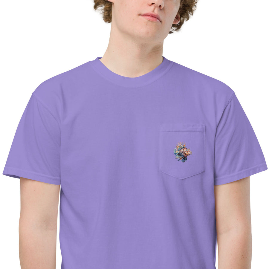 Lionfish Unisex garment-dyed pocket t-shirt