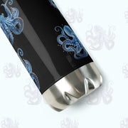 Beautiful Blue Octopus on a 17 ounce Stainless Steel Reusable Water Bottle. Gift for Him or gift for Her.