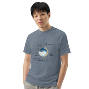 Ocean Sunfish T-Shirt with Taxonomic Notations, Mola Mola, Garment-dyed t-shirt, Marine Biology Tee Shirt, Gift for sea-life lovers