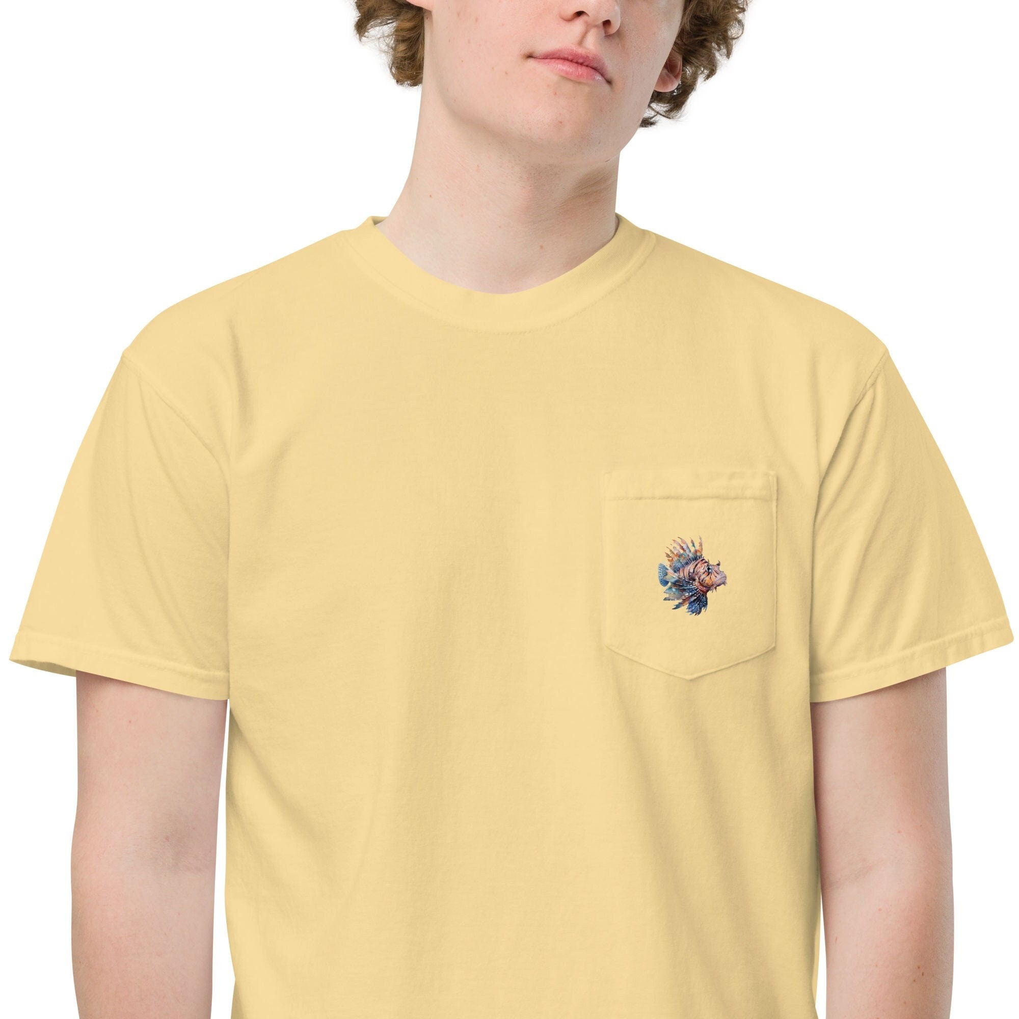 Lionfish Unisex garment-dyed pocket t-shirt