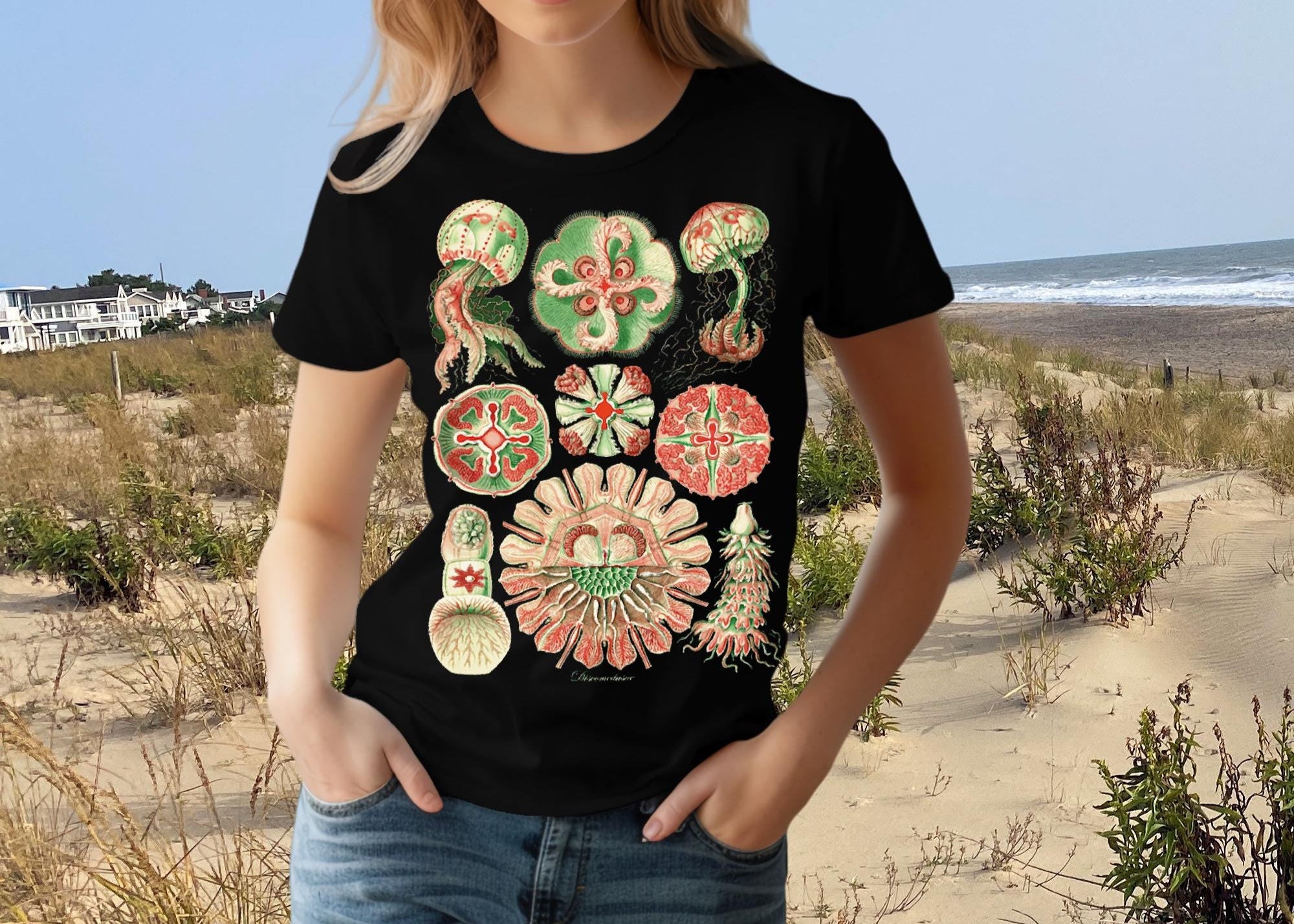 Comfort Colors True Jellies, Vintage Haeckel, Scyphozoa, garment-dyed t-shirt, Marine Biologist T Shirt, Divers gift, naturecore aesthetic