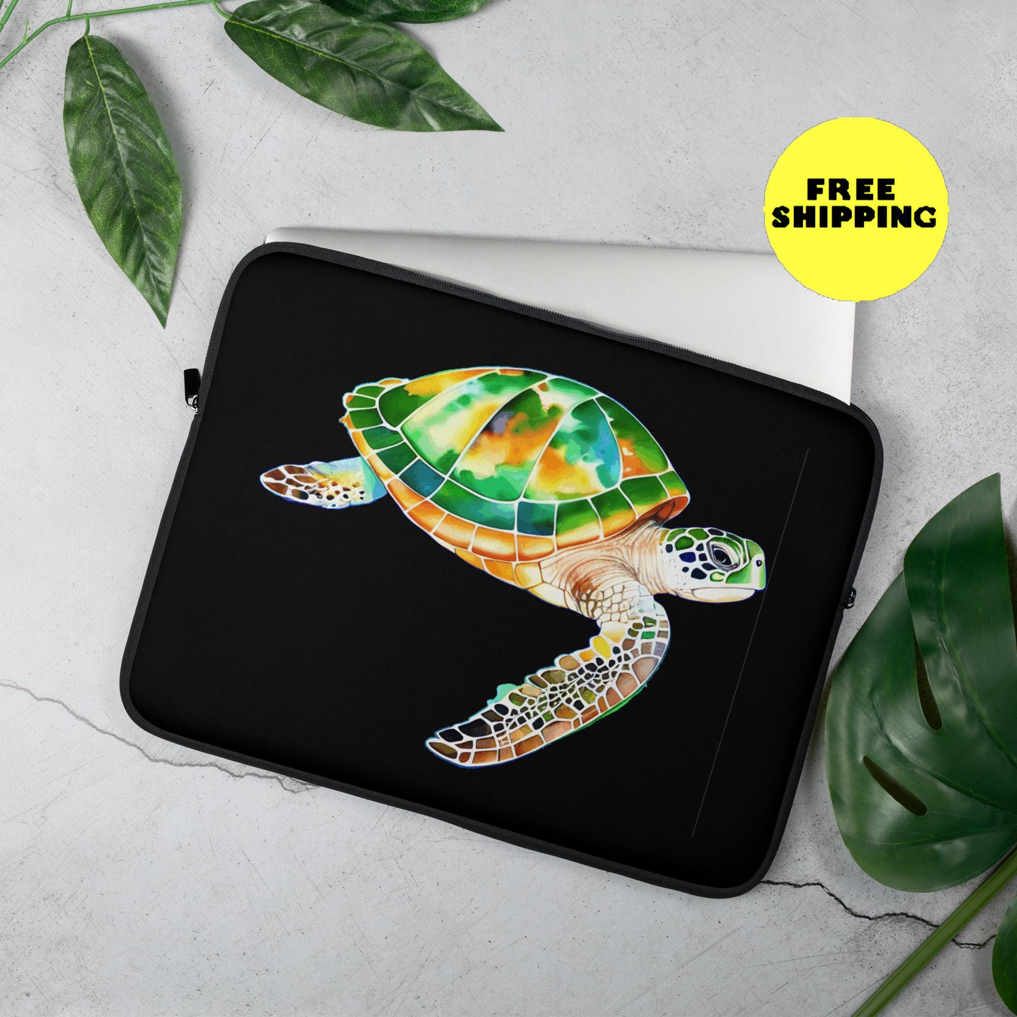 Green Sea Turtle Laptop Sleeve