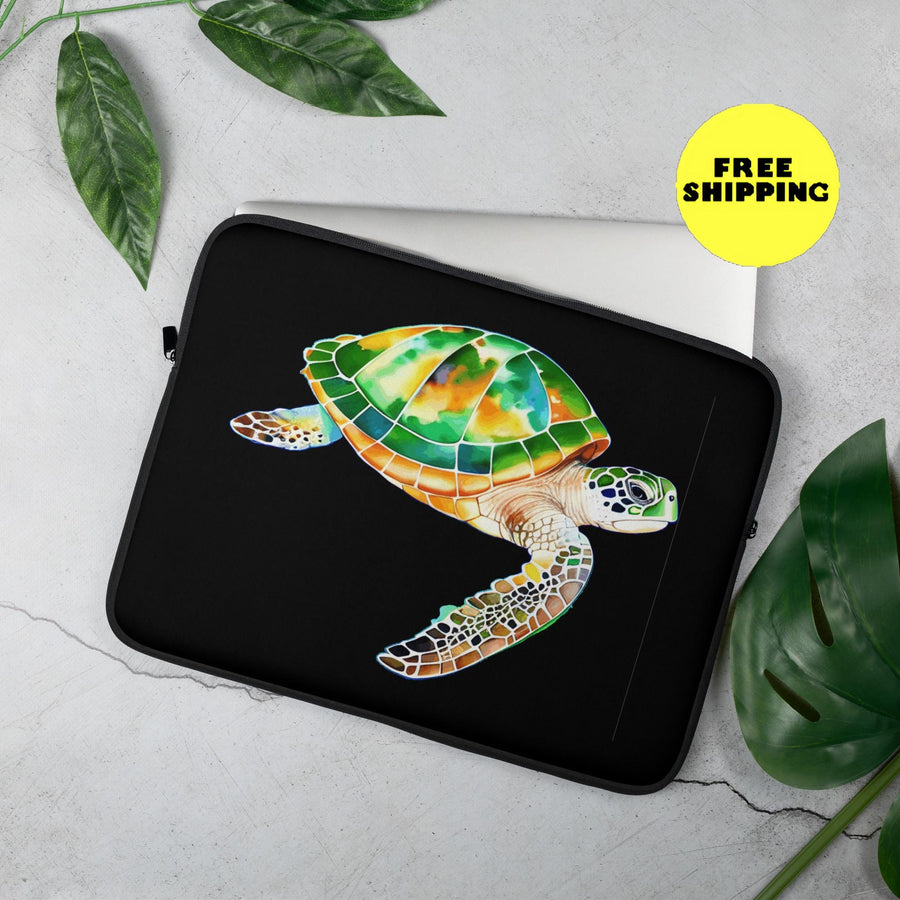 Green Sea Turtle Laptop Sleeve