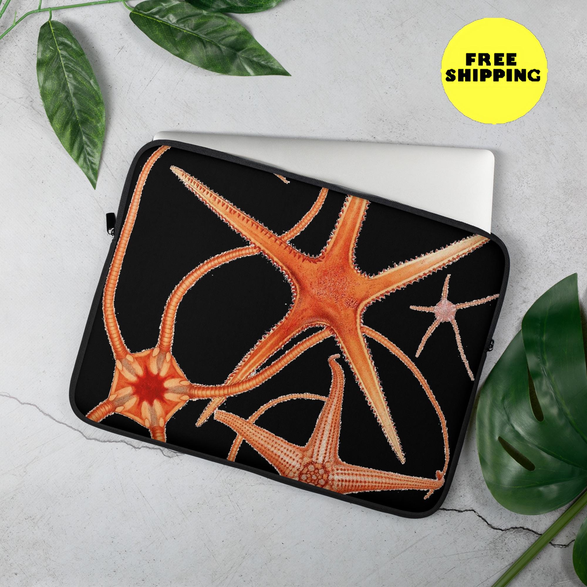 Orange Starfish Laptop Sleeve