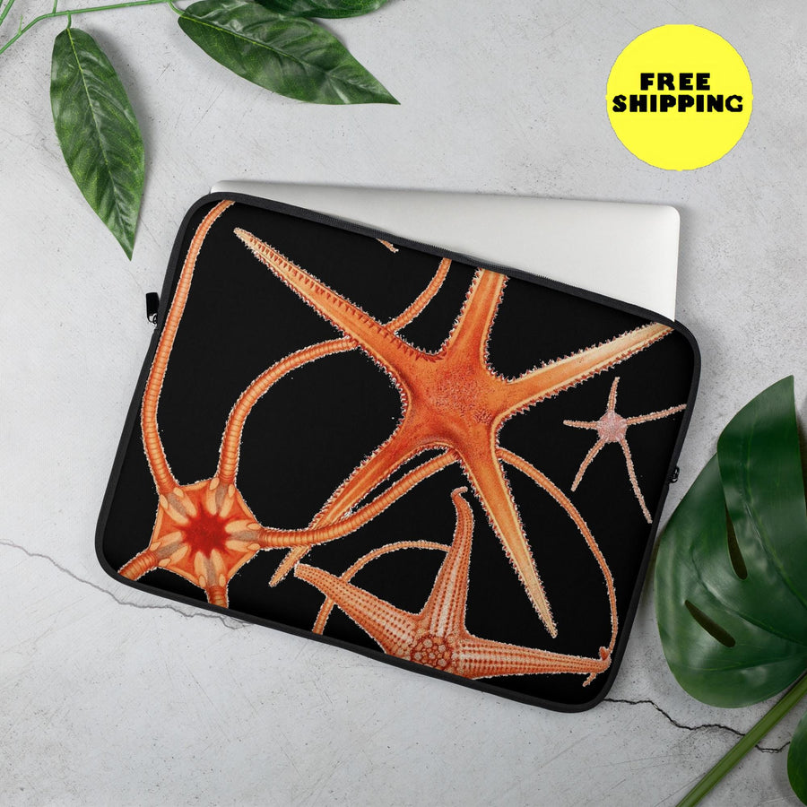 Orange Starfish Laptop Sleeve