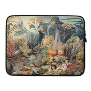 Ocean Life Laptop Sleeve Vintage Painting of sea life from 1859, designed by James M Sommerville