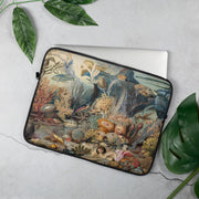 Ocean Life Laptop Sleeve Vintage Painting of sea life from 1859, designed by James M Sommerville