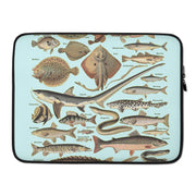Ocean Fishes Laptop Sleeve. Vintage French Illustration "Poissons I" by Adolphe Millot"Poissons I" by Adolphe Millot