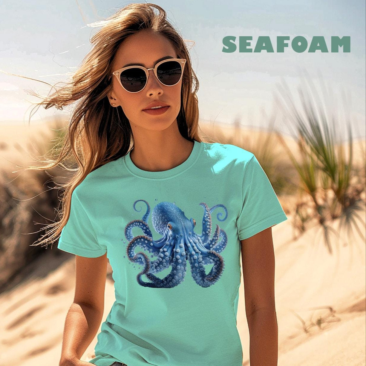 Blue Octopus Comfort Colors 1717 Unisex garment-dyed heavyweight t-shirt.