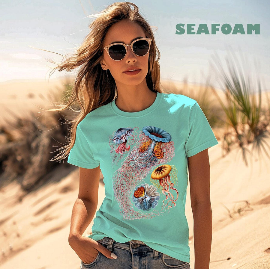 Comfort Colors Jellyfish, Haeckel Discomedusae, Vintage, garment-dyed t-shirt, Marine Biologist T Shirt, Divers gift, naturecore aesthetic