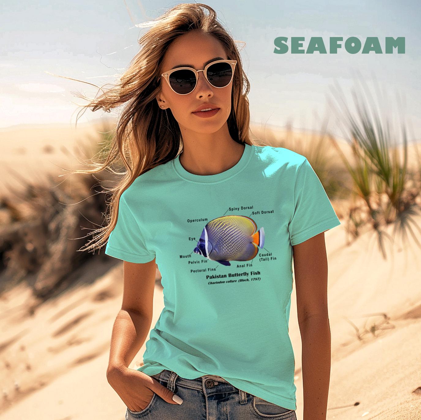 Pakistan Butterfly Fish with Taxonomic Notations, Fish anatomy, Comfort Colors Garment-dyed T-shirt,