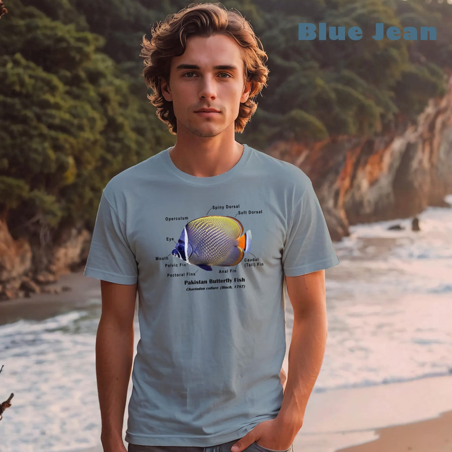 Pakistan Butterfly Fish with Taxonomic Notations, Fish anatomy, Comfort Colors Garment-dyed T-shirt,